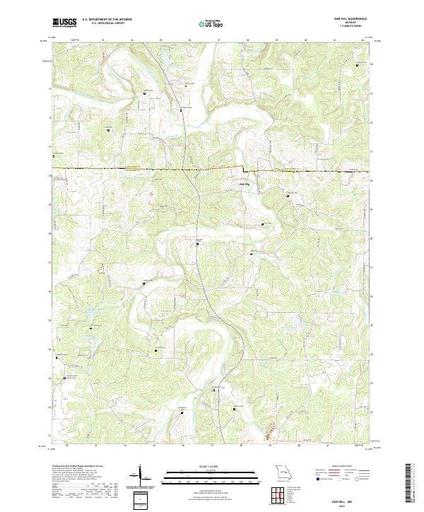 Oak Hill topographic map thumbnail