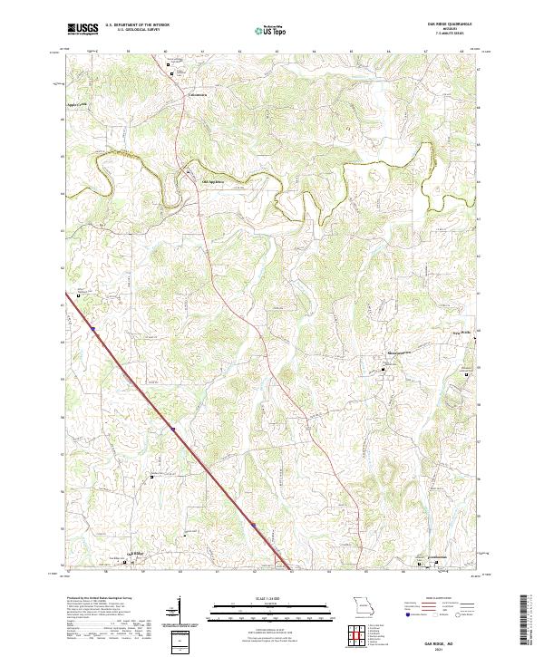 Oak Ridge topographic map thumbnail