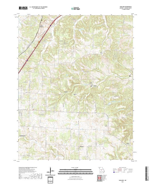 Oakland topographic map thumbnail
