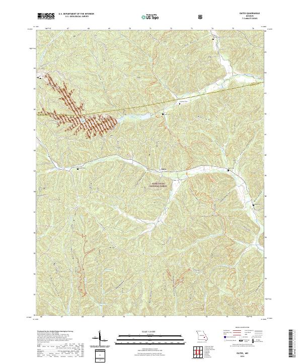 Oates topographic map thumbnail