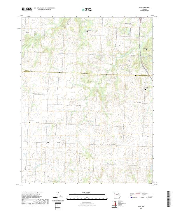 Ohio topographic map thumbnail