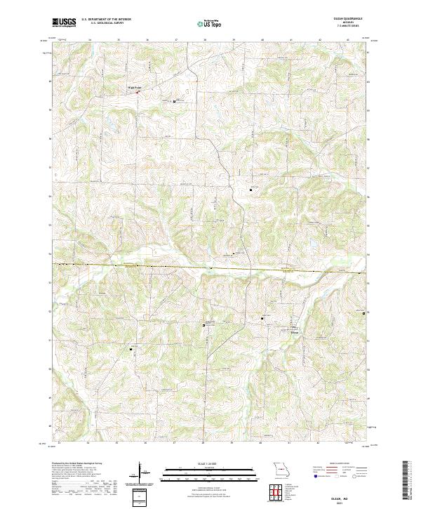 Olean topographic map thumbnail
