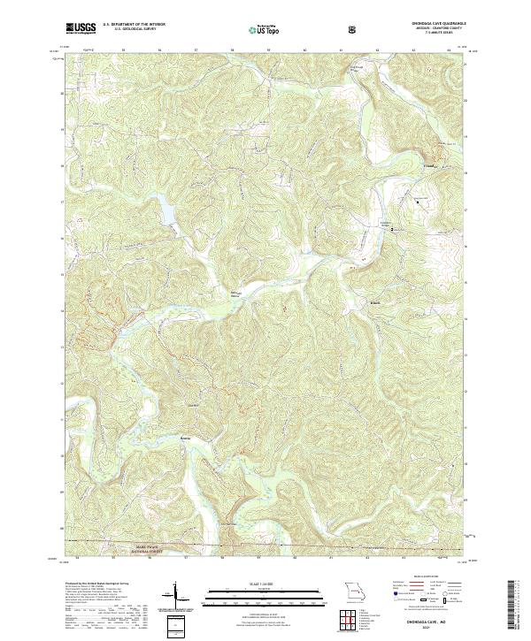 Onondaga Cave topographic map thumbnail