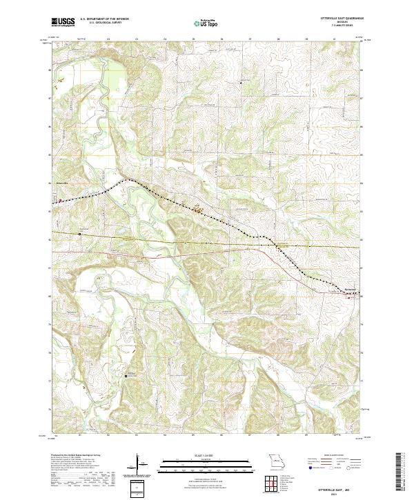 Otterville East topographic map thumbnail