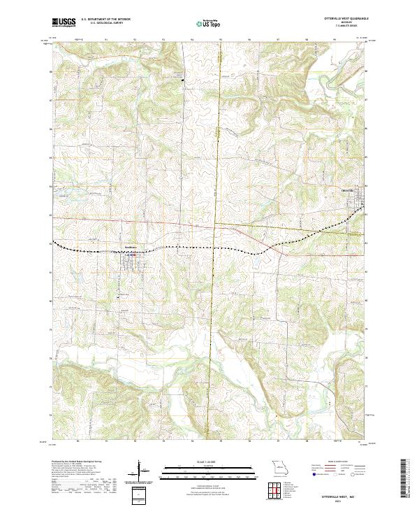 Otterville West topographic map thumbnail