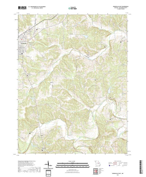 Owensville East topographic map thumbnail