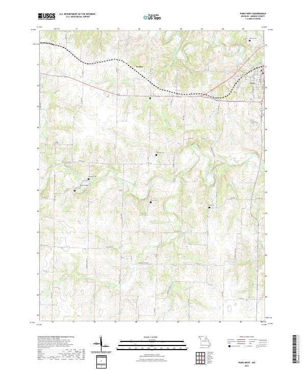 Paris West topographic map thumbnail
