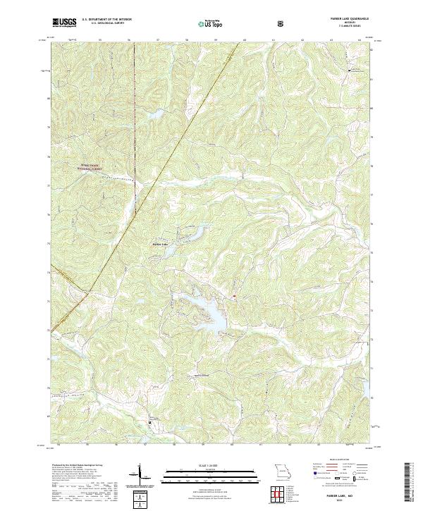 Parker Lake topographic map thumbnail