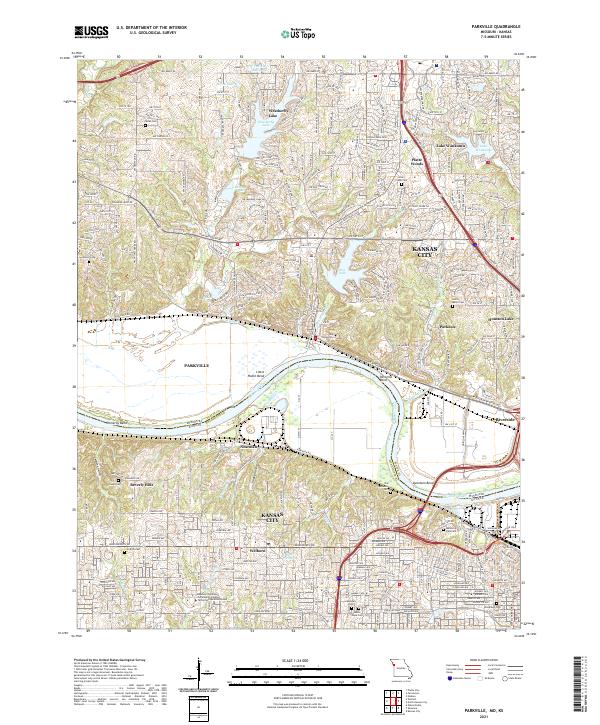 Parkville topographic map thumbnail
