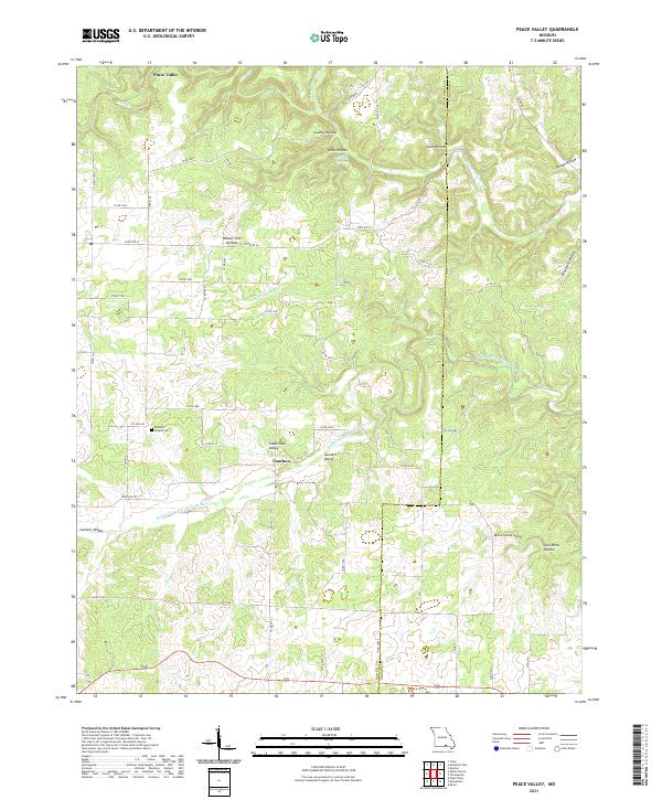 Peace Valley topographic map thumbnail