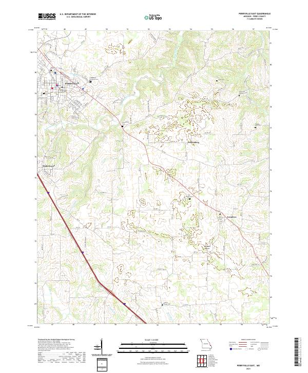 Perryville East topographic map thumbnail