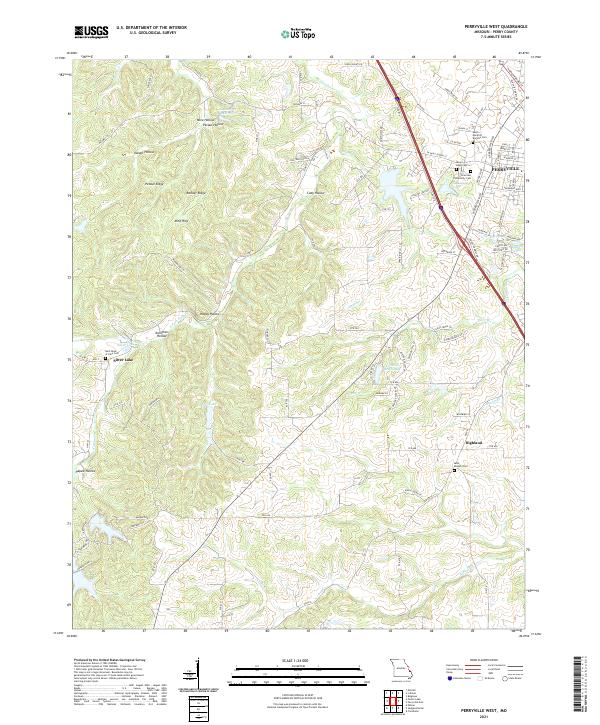 Perryville West topographic map thumbnail
