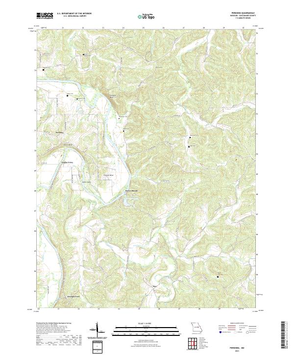 Pershing topographic map thumbnail