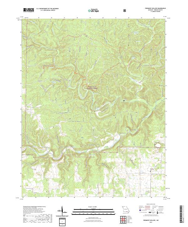 Piedmont Hollow topographic map thumbnail