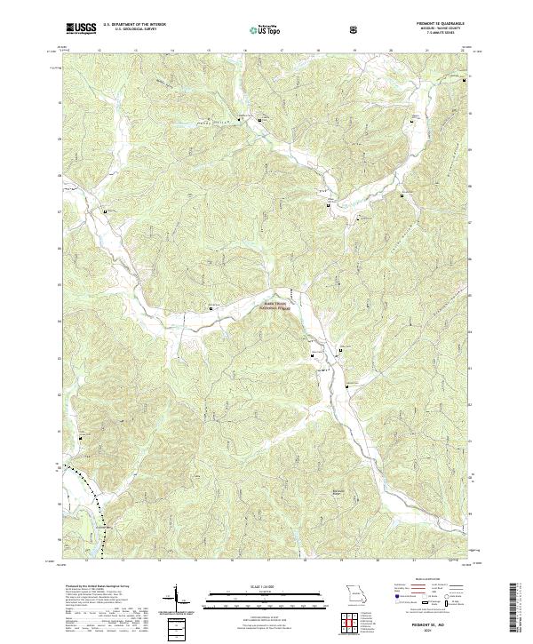 Piedmont SE topographic map thumbnail