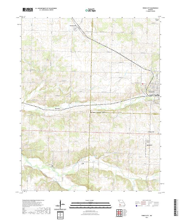 Pierce City topographic map thumbnail