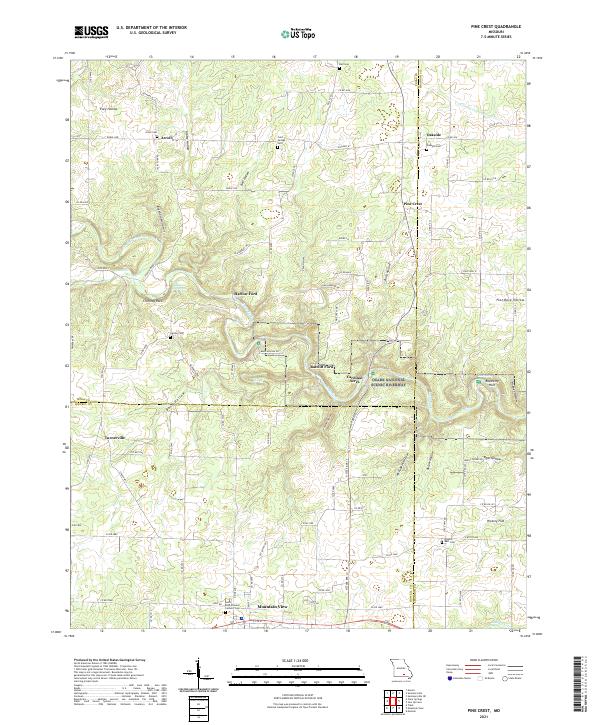 Pine Crest topographic map thumbnail