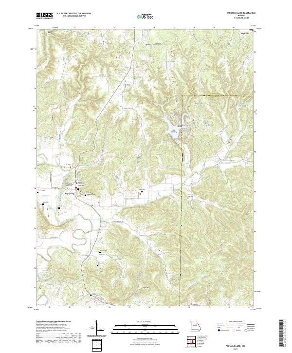 Pinnacle Lake topographic map thumbnail