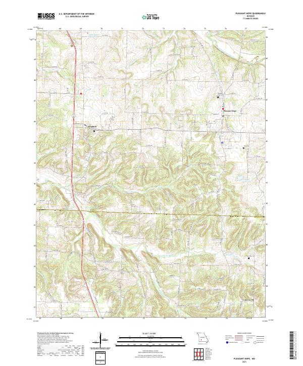 Pleasant Hope topographic map thumbnail