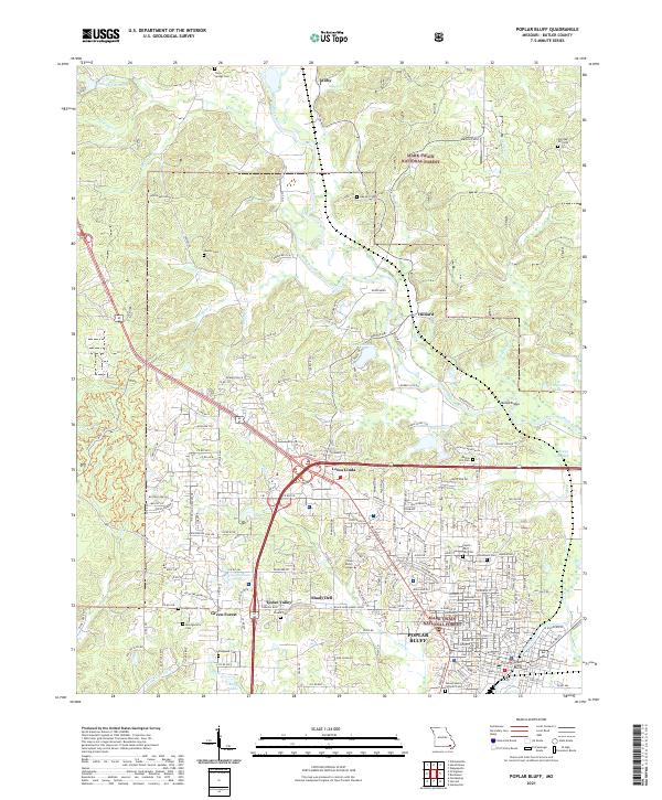 Poplar Bluff topographic map thumbnail