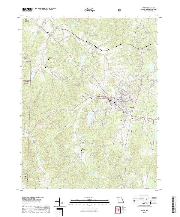 Potosi topographic map thumbnail