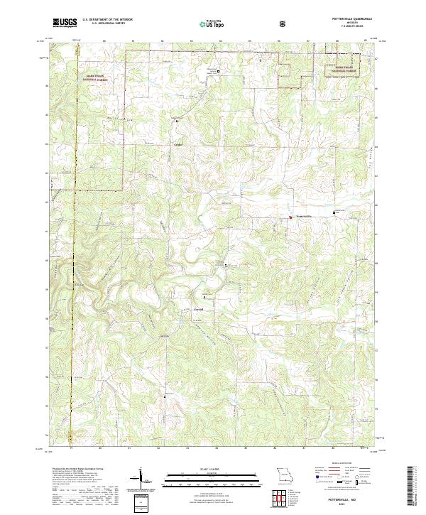 Pottersville topographic map thumbnail
