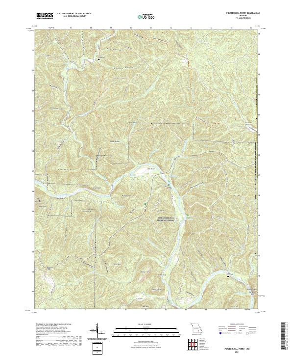 Powder Mill Ferry topographic map thumbnail