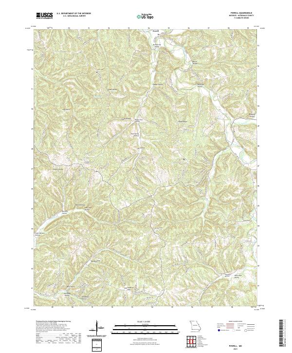 Powell topographic map thumbnail