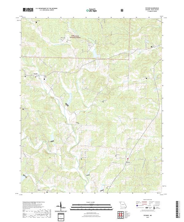 Poynor topographic map thumbnail
