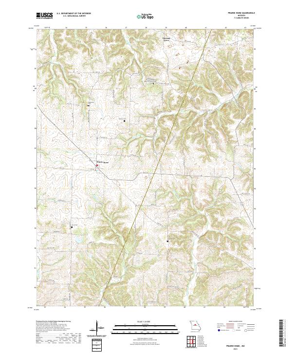 Prairie Home topographic map thumbnail