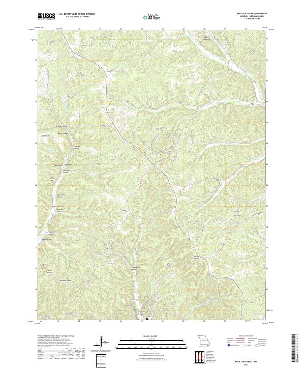Proctor Creek 2021 topographic map thumbnail