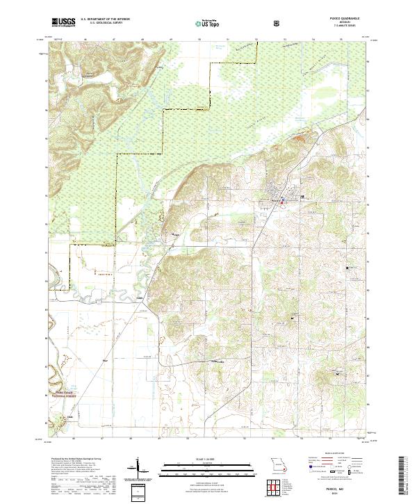 Puxico topographic map thumbnail