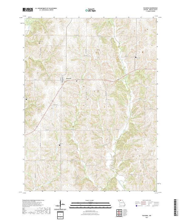 Ravanna topographic map thumbnail