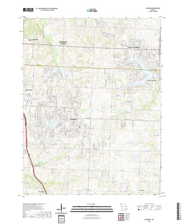 Raymore topographic map thumbnail