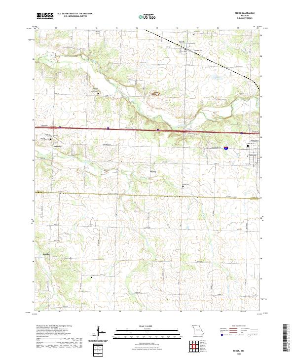 Reeds 2021 topographic map thumbnail