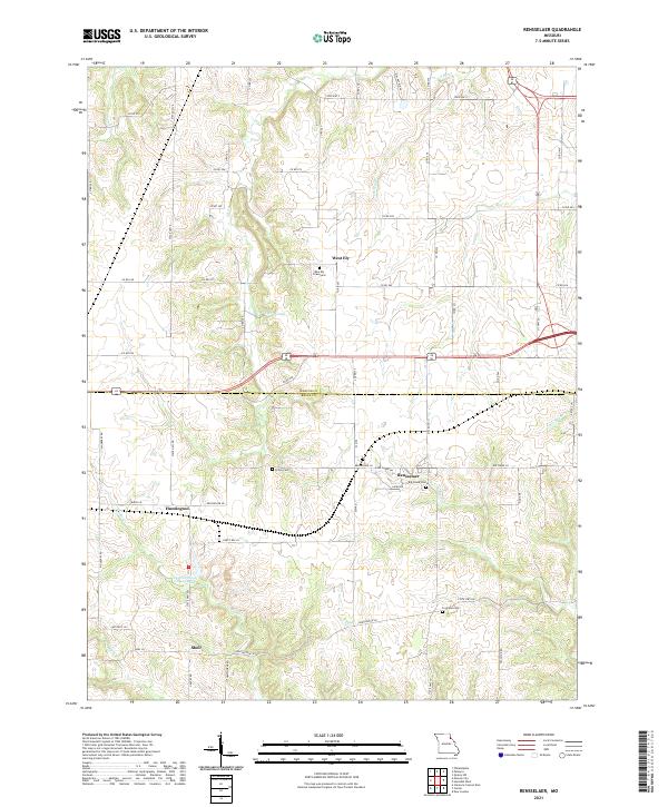 Rensselaer topographic map thumbnail