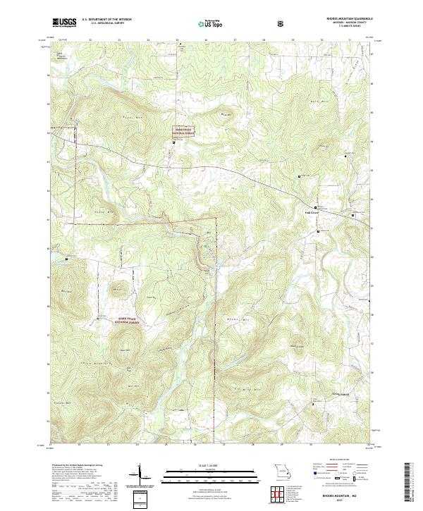 Rhodes Mountain 2021 topographic map thumbnail