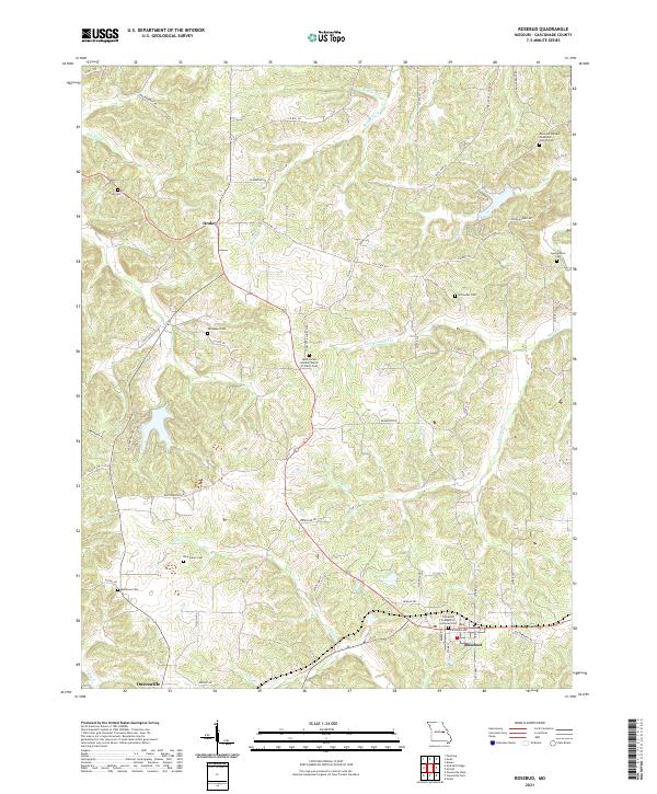 Rosebud topographic map thumbnail