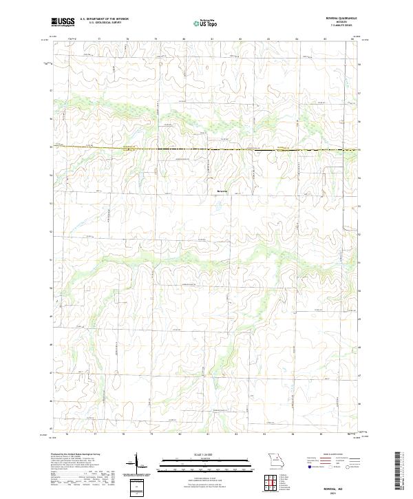 Rowena topographic map thumbnail