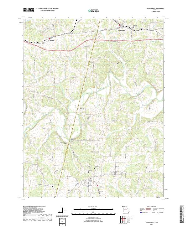 Russellville 2021 topographic map thumbnail