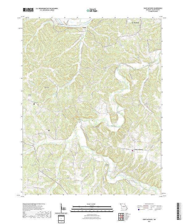 Saint Anthony topographic map thumbnail