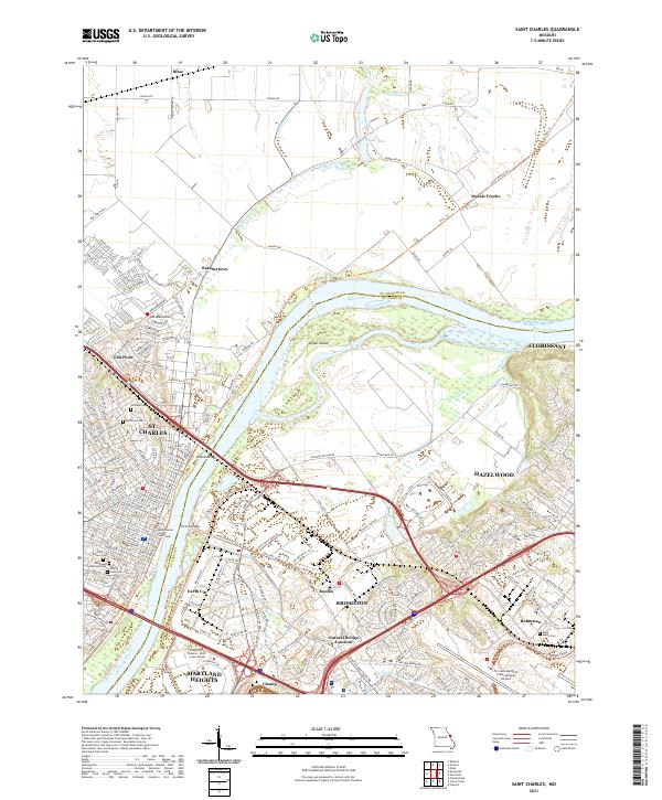 Saint Charles topographic map thumbnail