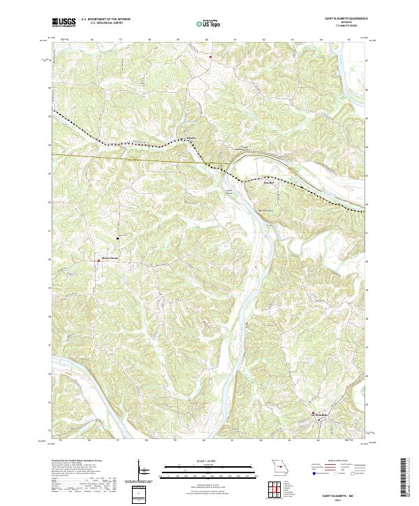 Saint Elizabeth topographic map thumbnail