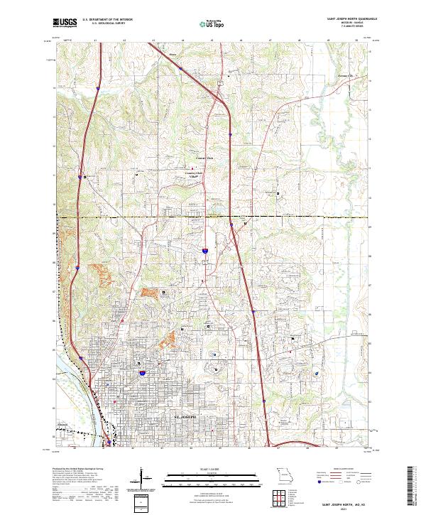 Saint Joseph North topographic map thumbnail