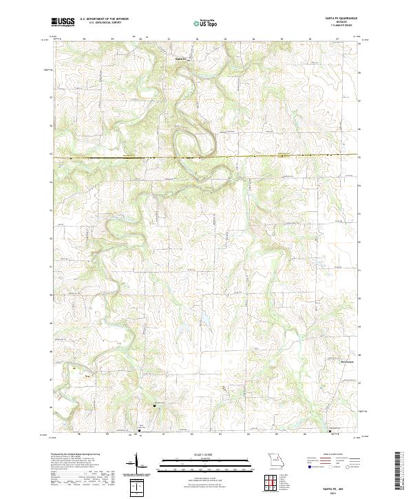 Santa Fe 2021 topographic map thumbnail