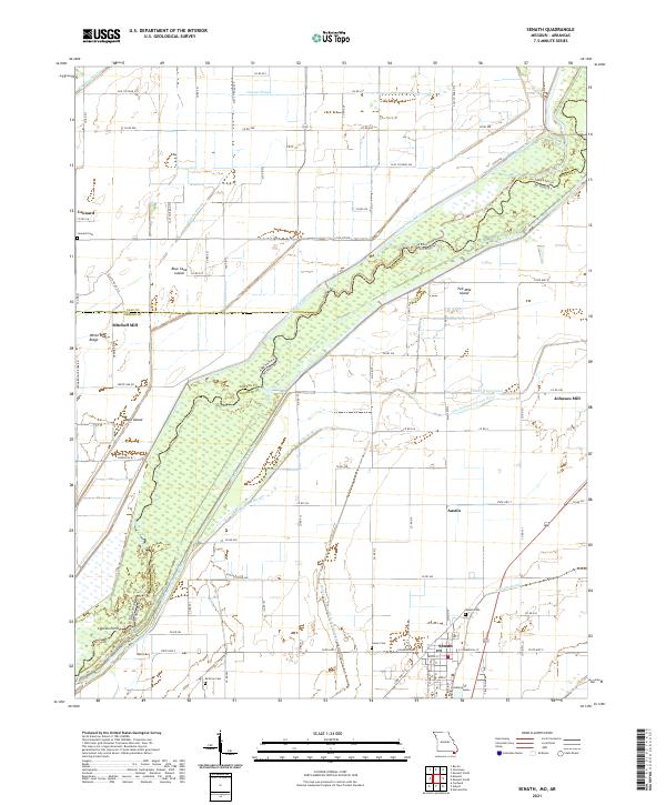 Senath 2021 topographic map thumbnail
