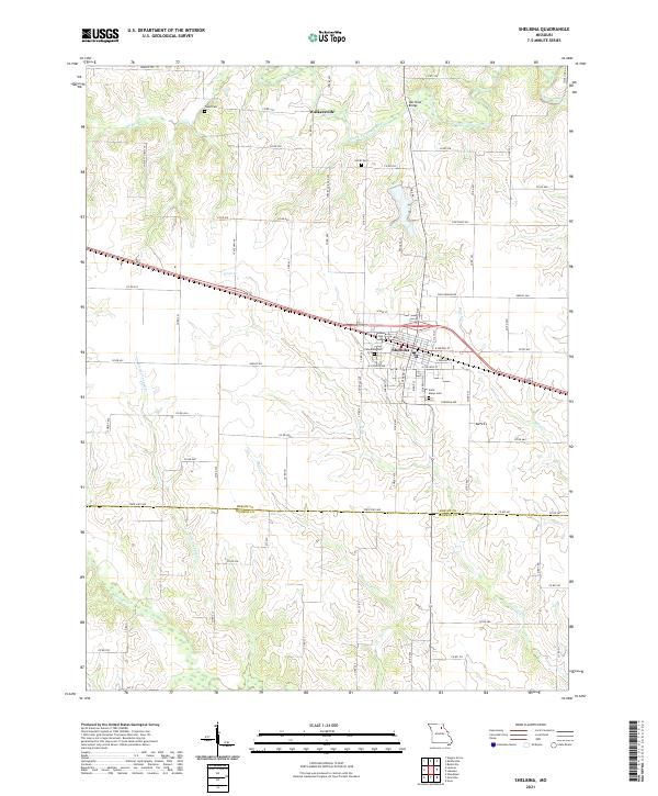Shelbina topographic map thumbnail