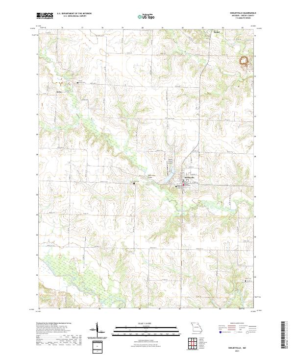 Shelbyville topographic map thumbnail