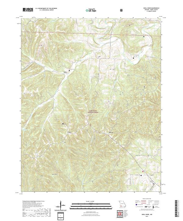 Shell Knob topographic map thumbnail