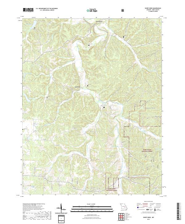 Short Bend 2021 topographic map thumbnail